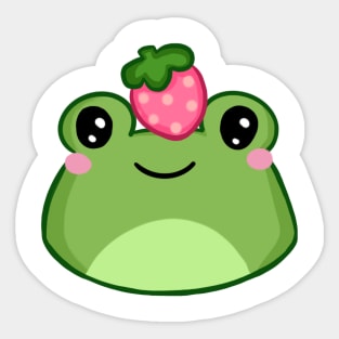 Kawaii Strawberry Frog Sticker